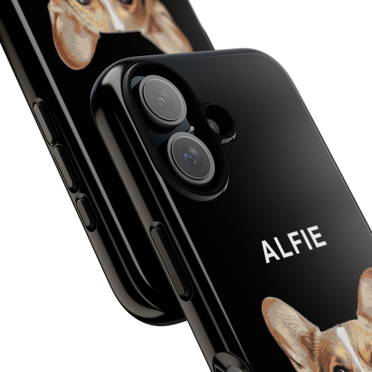 Black Cartoonerised Pet Phone Case