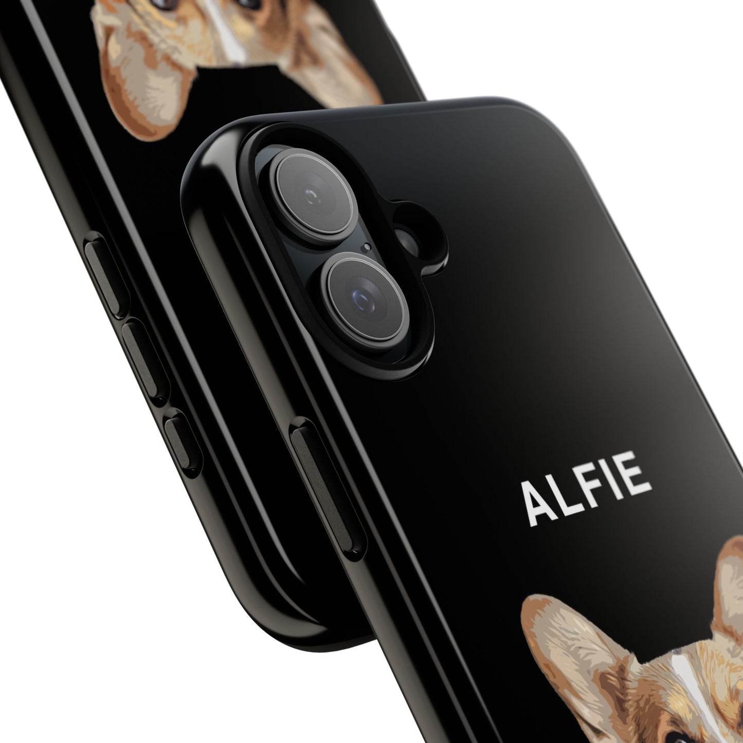 Black Cartoonerised Pet Phone Case