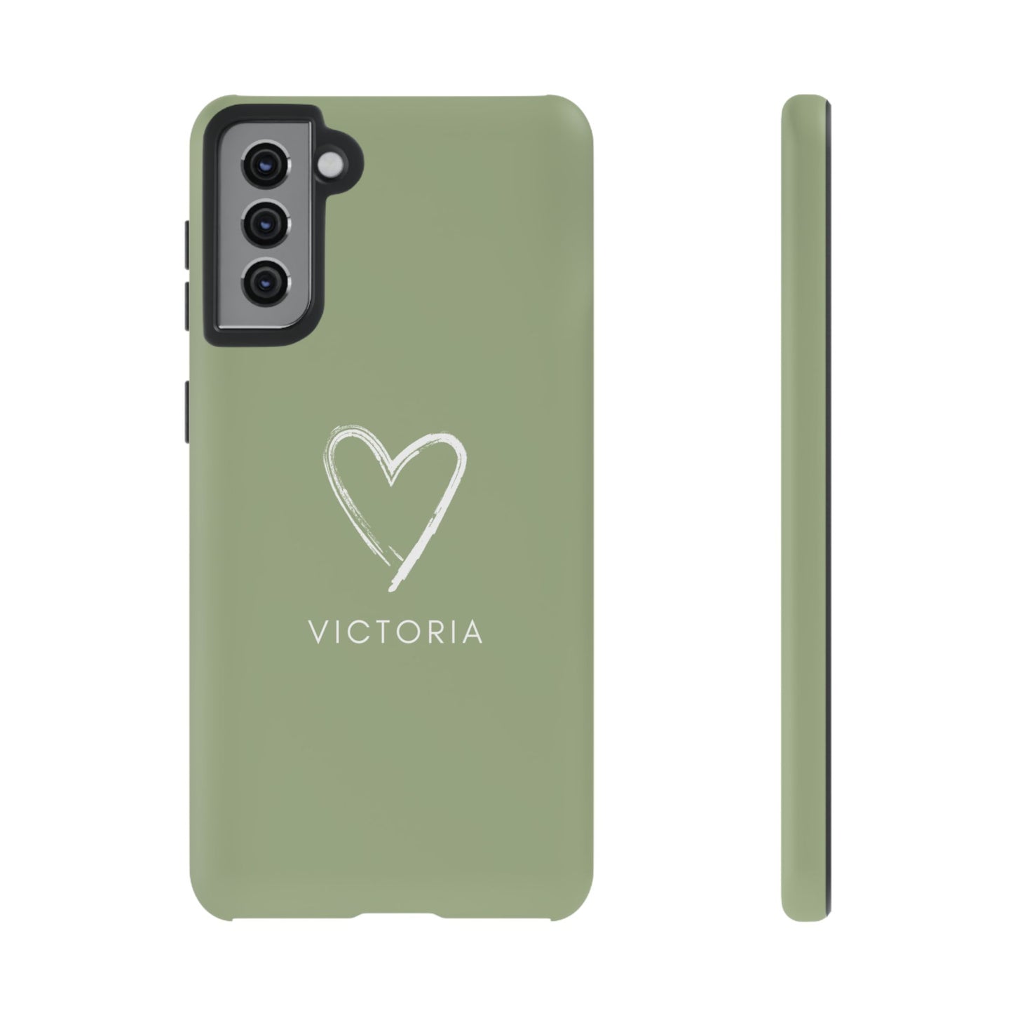 Green Heart Personalised Phone Case
