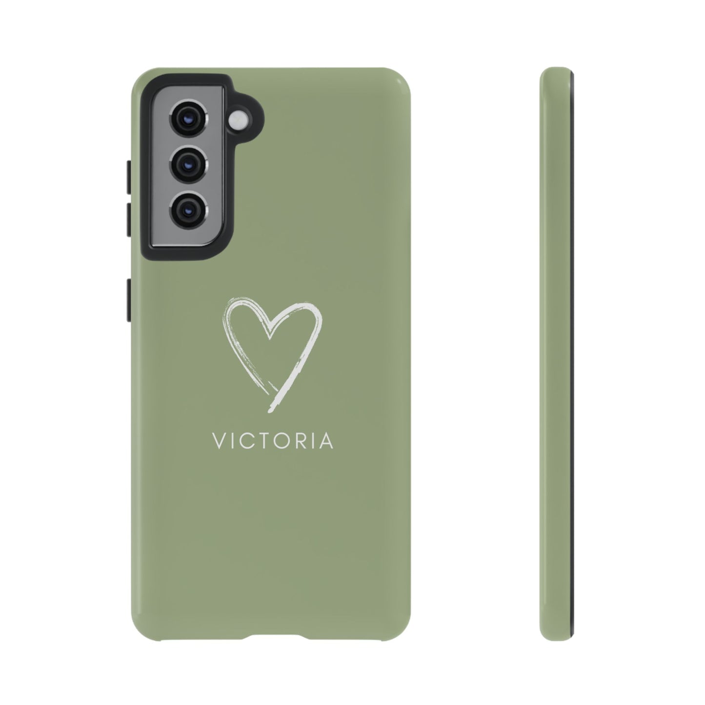 Green Heart Personalised Phone Case