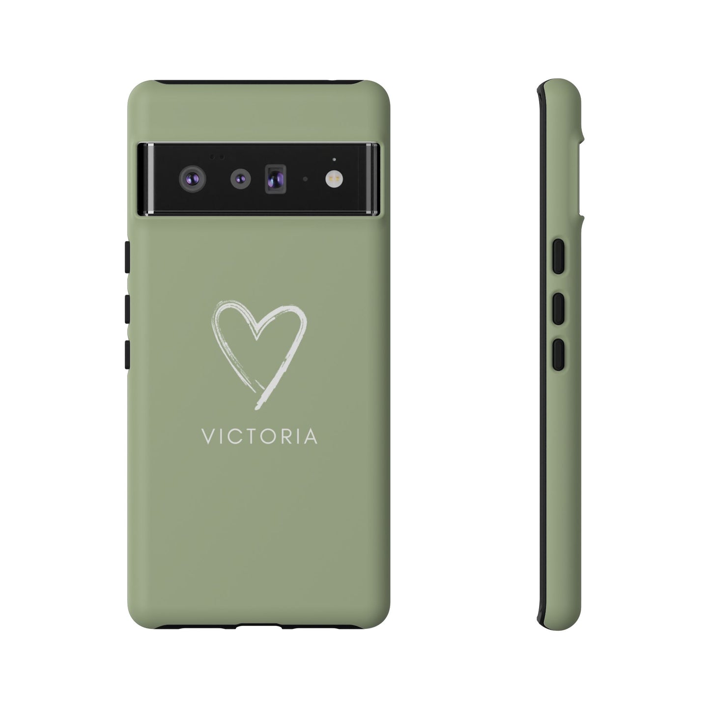 Green Heart Personalised Phone Case
