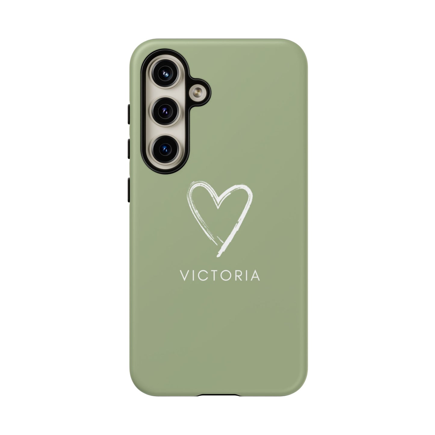 Green Heart Personalised Phone Case
