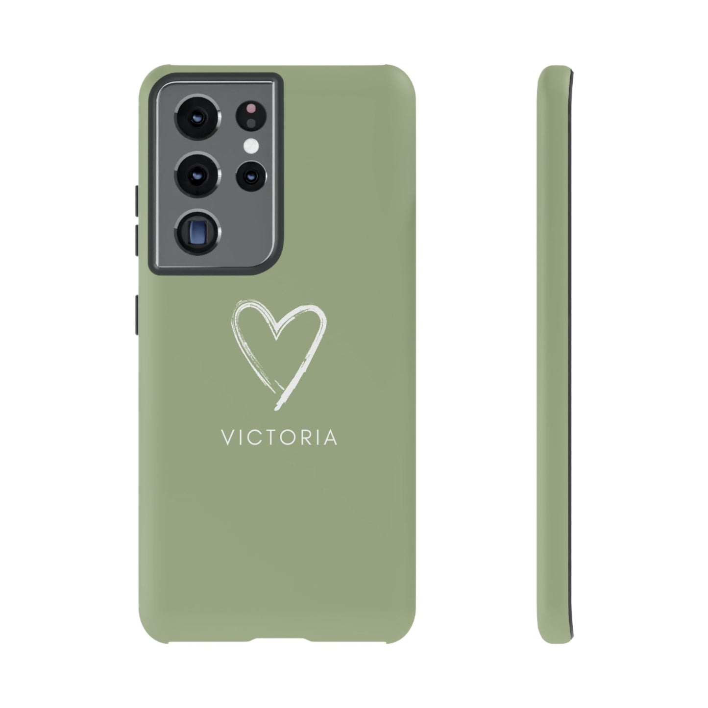 Green Heart Personalised Phone Case