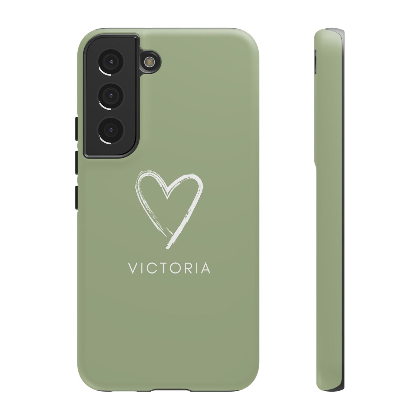 Green Heart Personalised Phone Case
