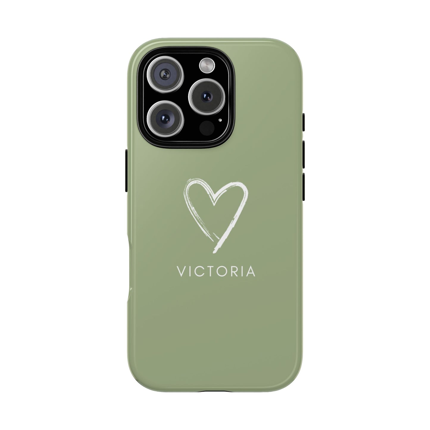 Green Heart Personalised Phone Case