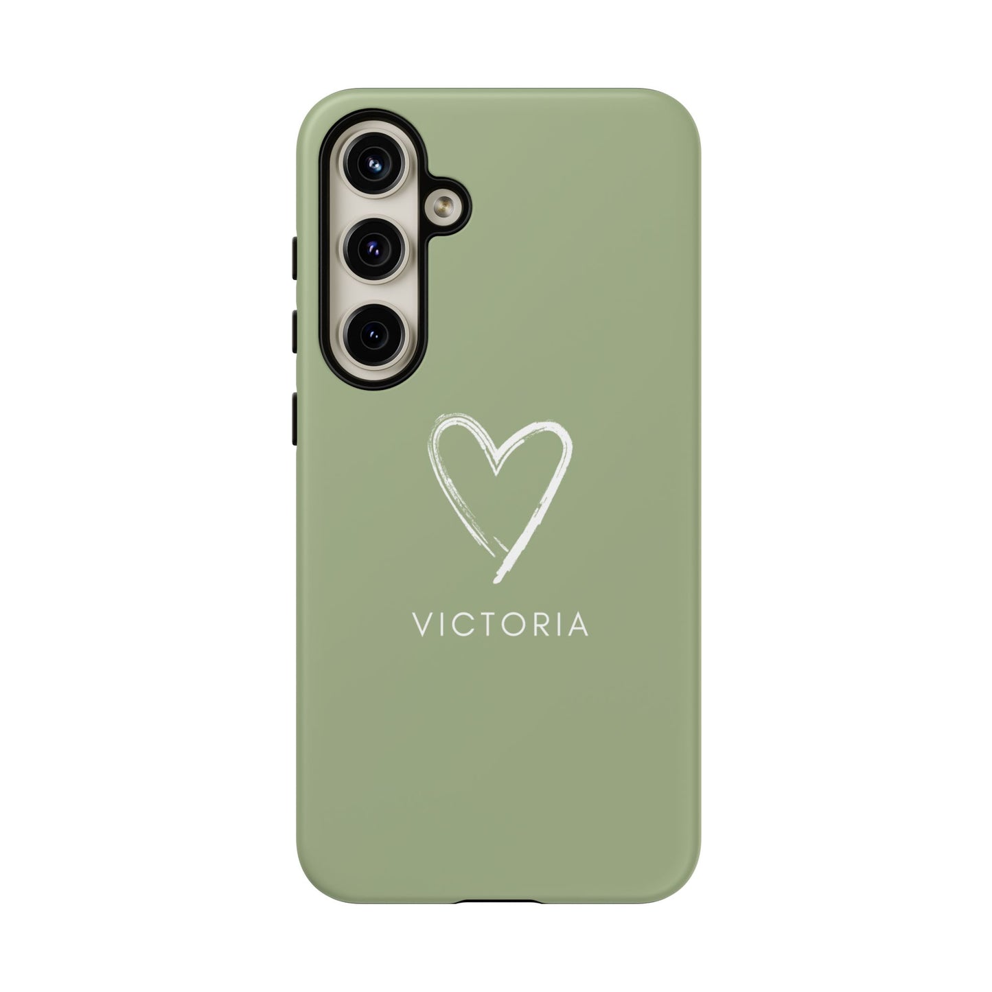 Green Heart Personalised Phone Case