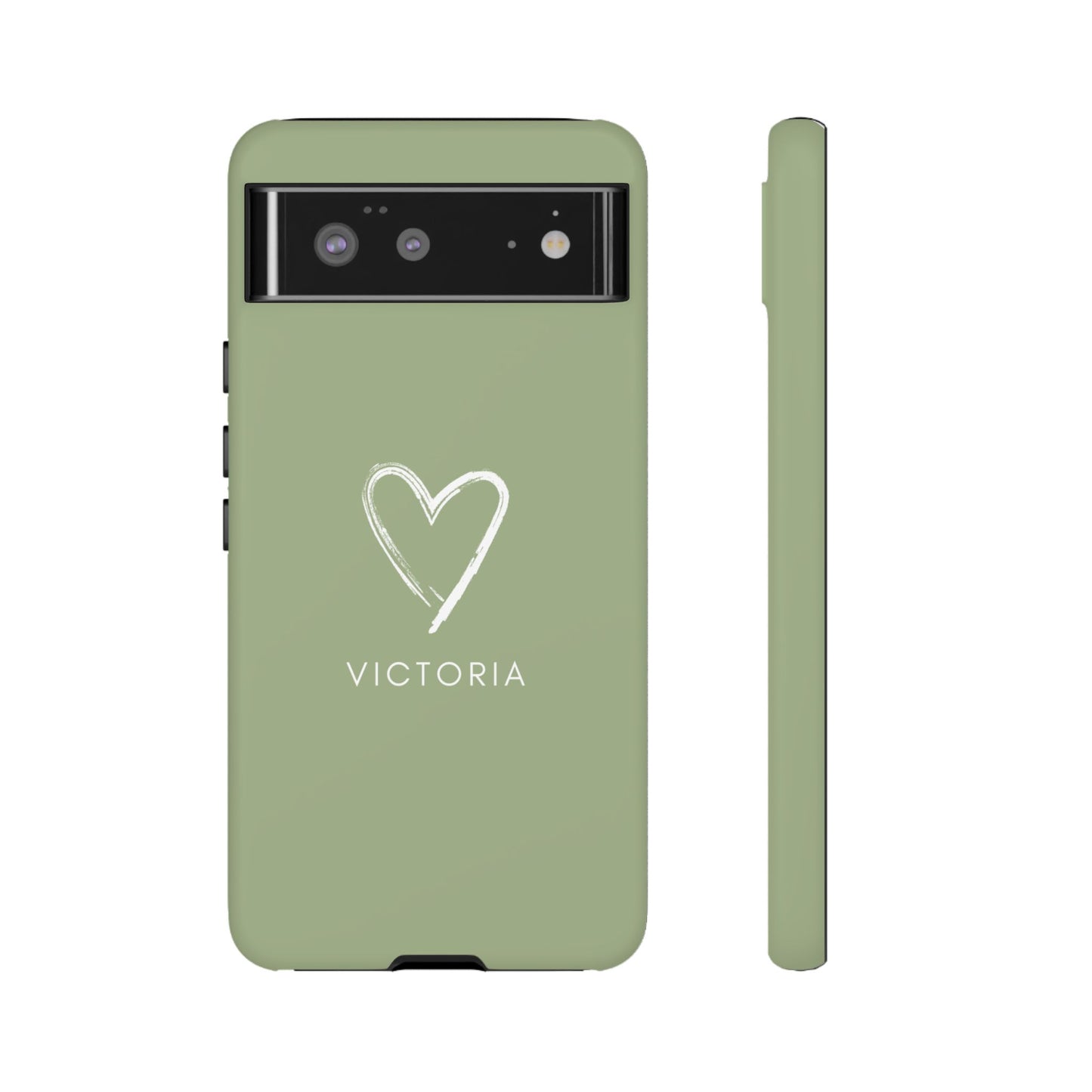 Green Heart Personalised Phone Case