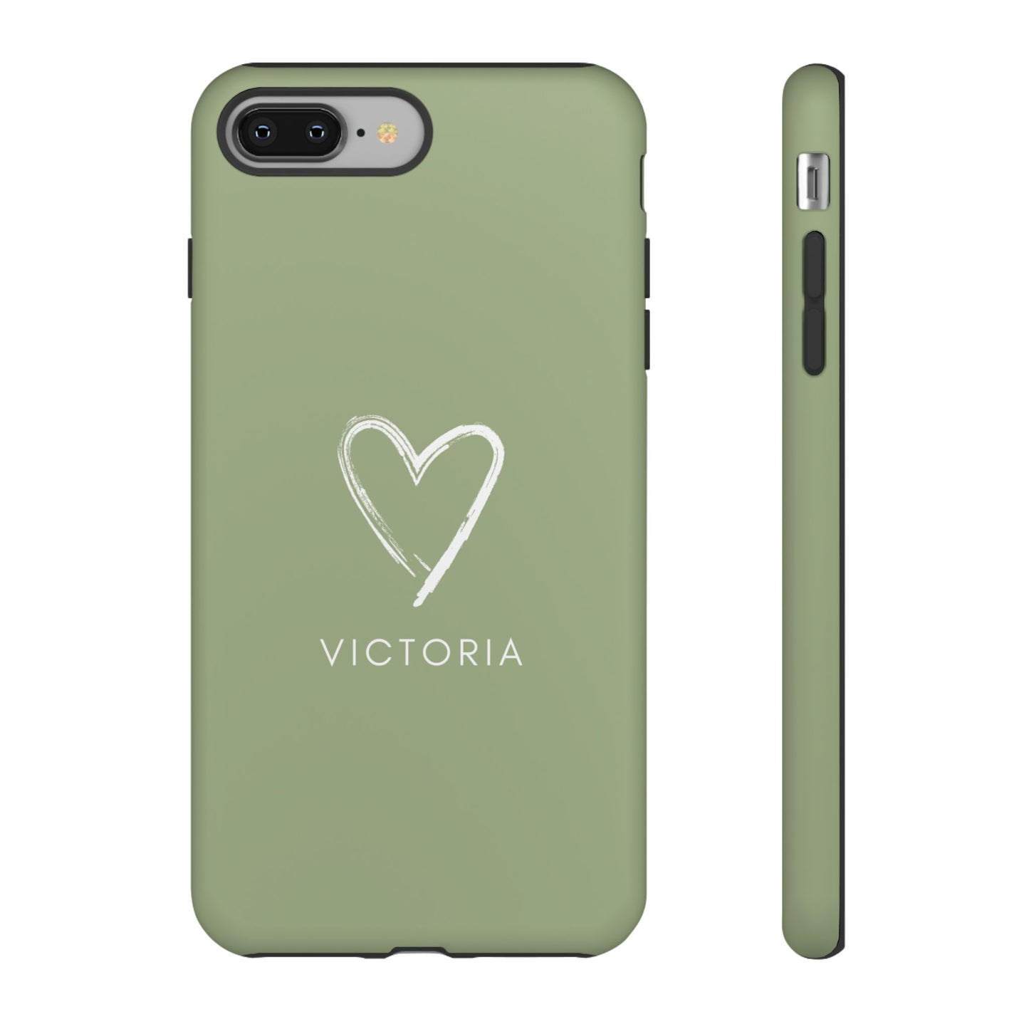 Green Heart Personalised Phone Case