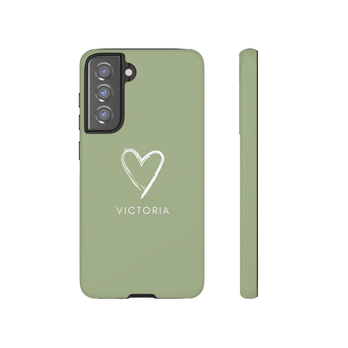 Green Heart Personalised Phone Case