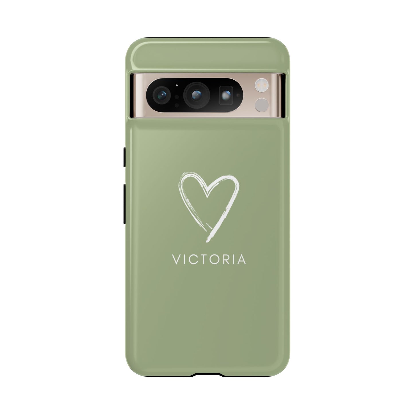 Green Heart Personalised Phone Case