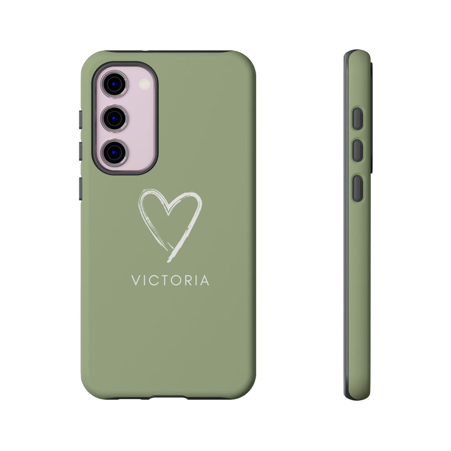 Green Heart Personalised Phone Case