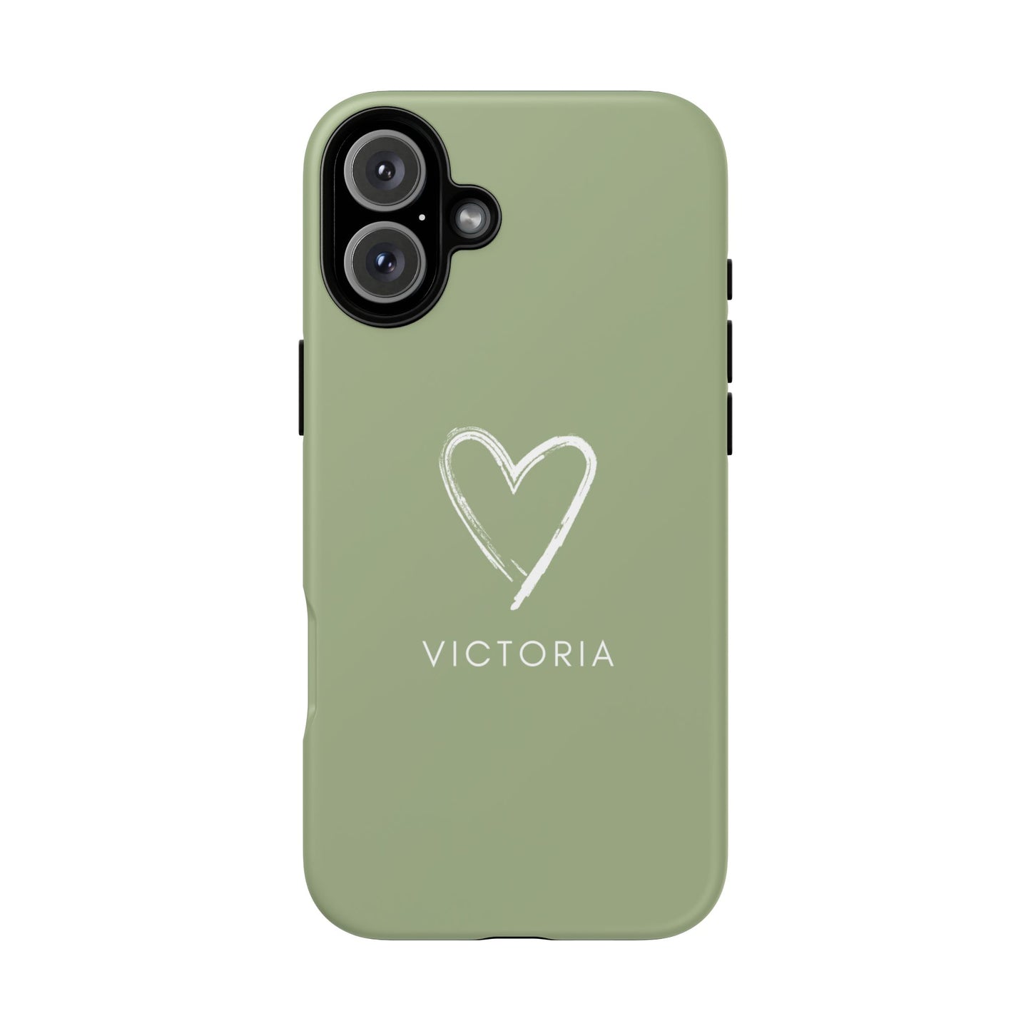 Green Heart Personalised Phone Case