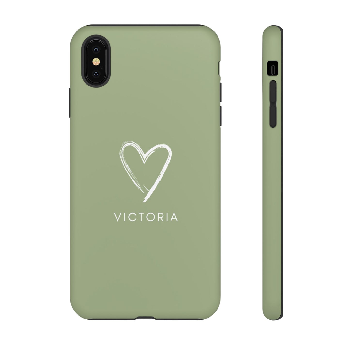 Green Heart Personalised Phone Case