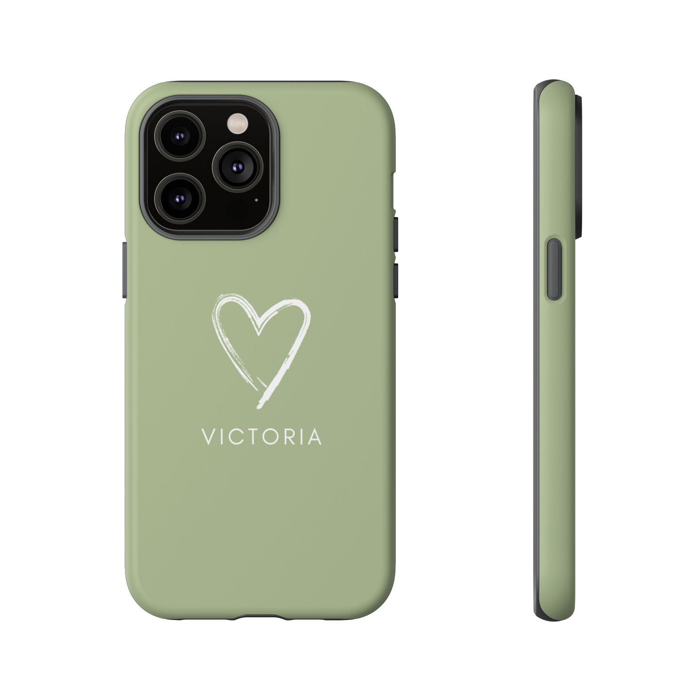 Green Heart Personalised Phone Case