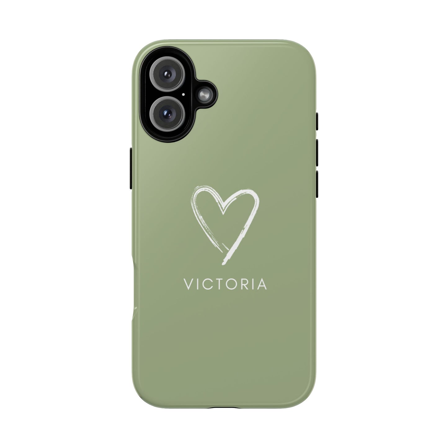 Green Heart Personalised Phone Case