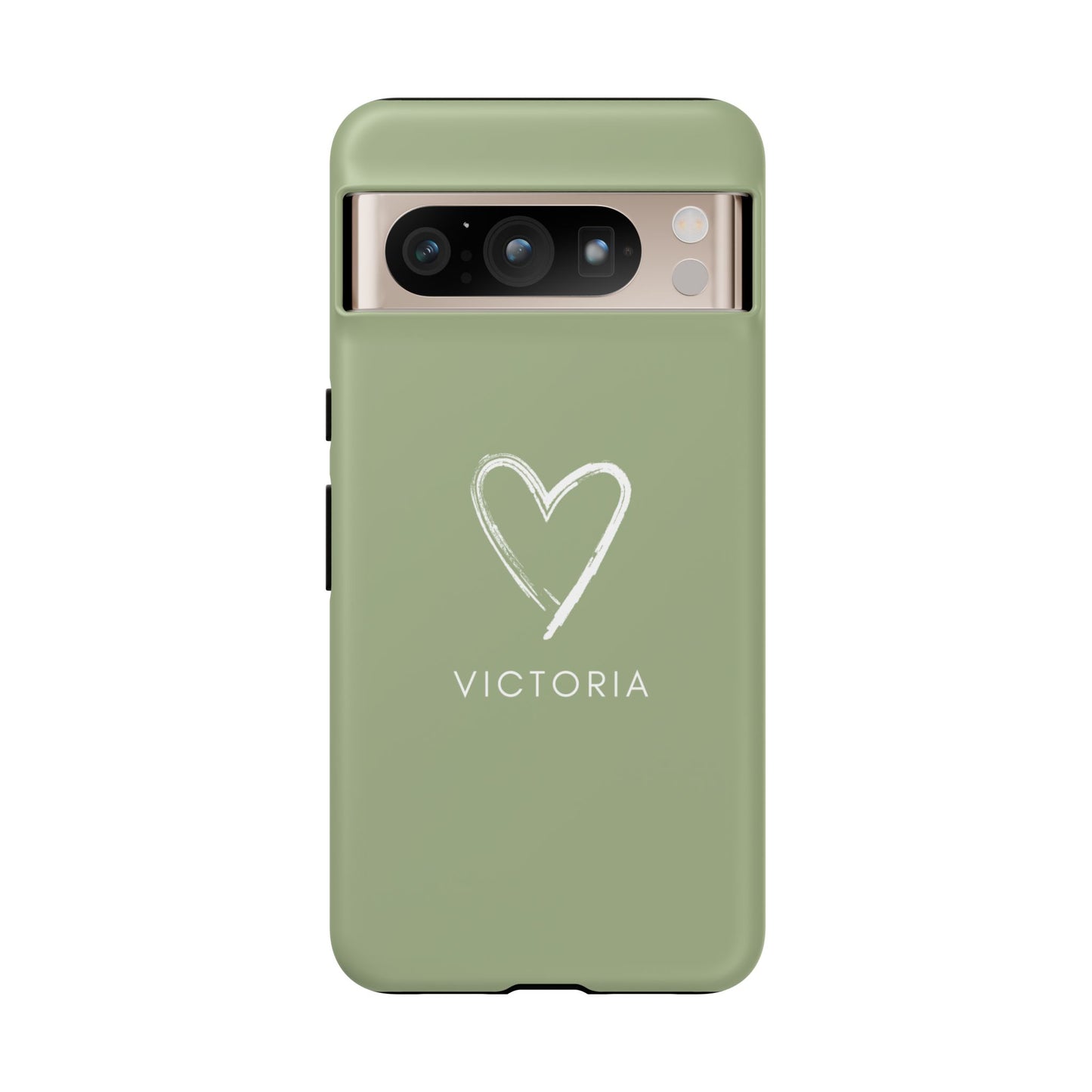 Green Heart Personalised Phone Case