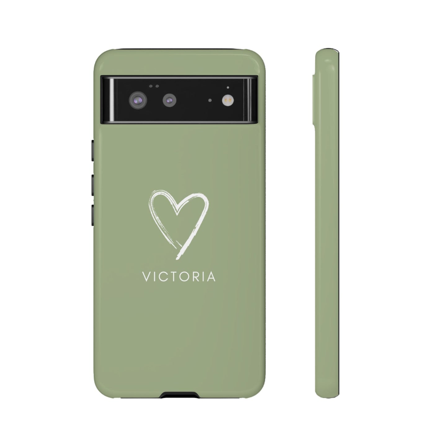 Green Heart Personalised Phone Case