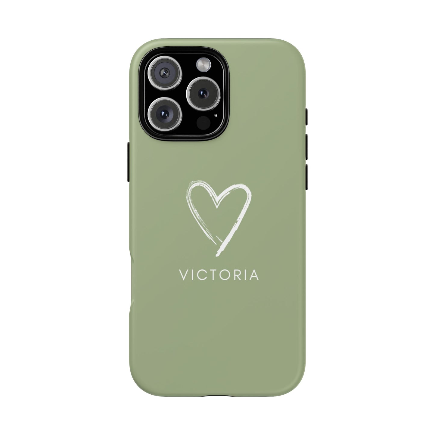Green Heart Personalised Phone Case
