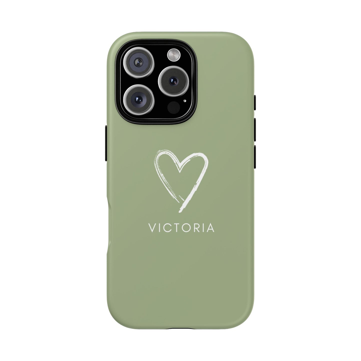 Green Heart Personalised Phone Case