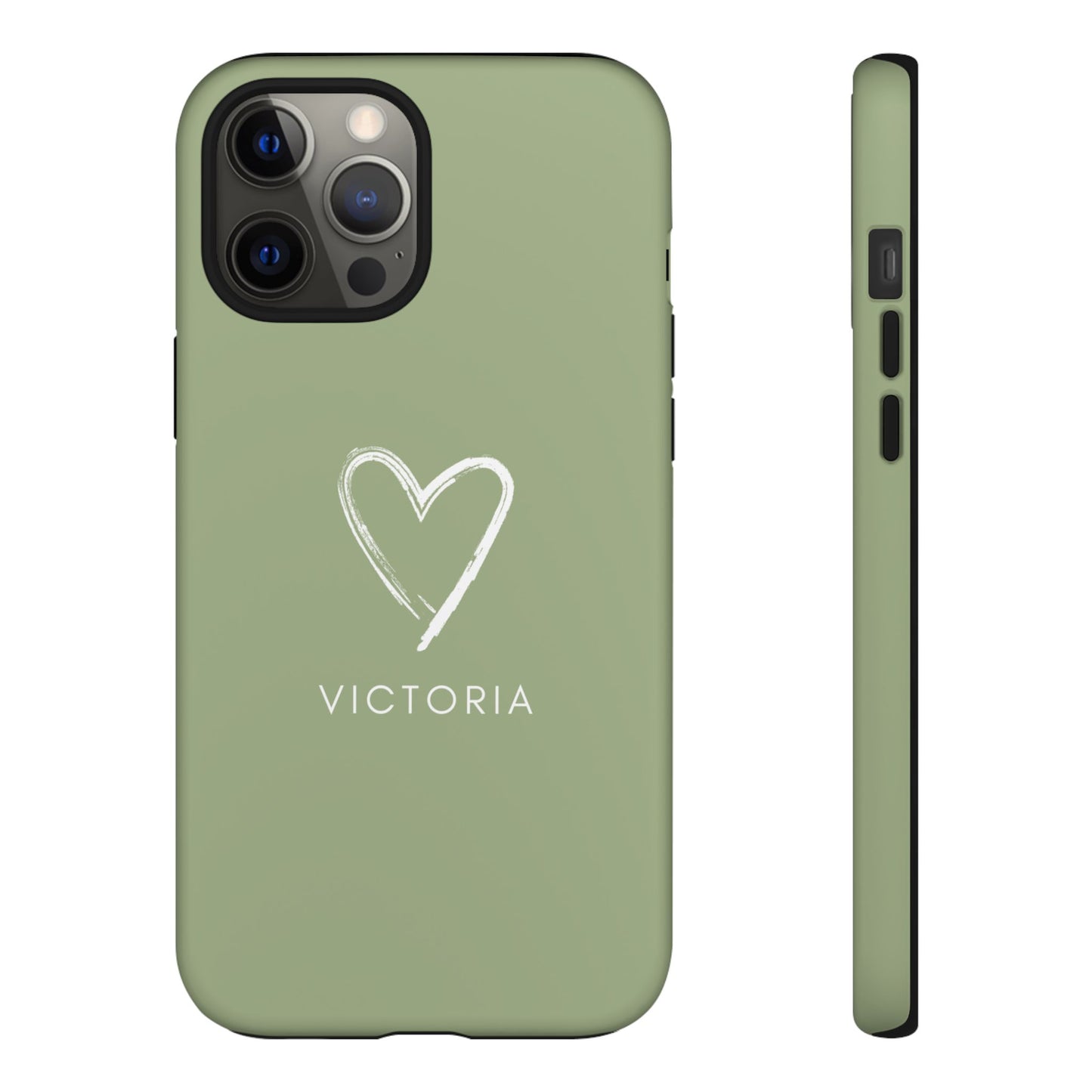 Green Heart Personalised Phone Case
