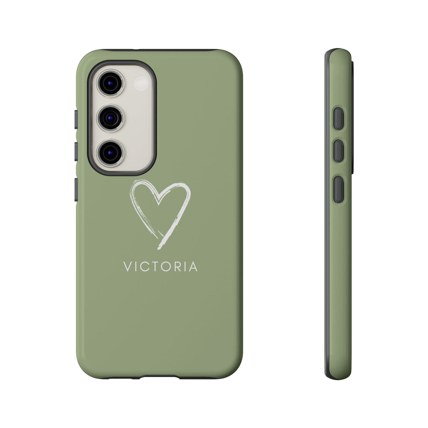 Green Heart Personalised Phone Case