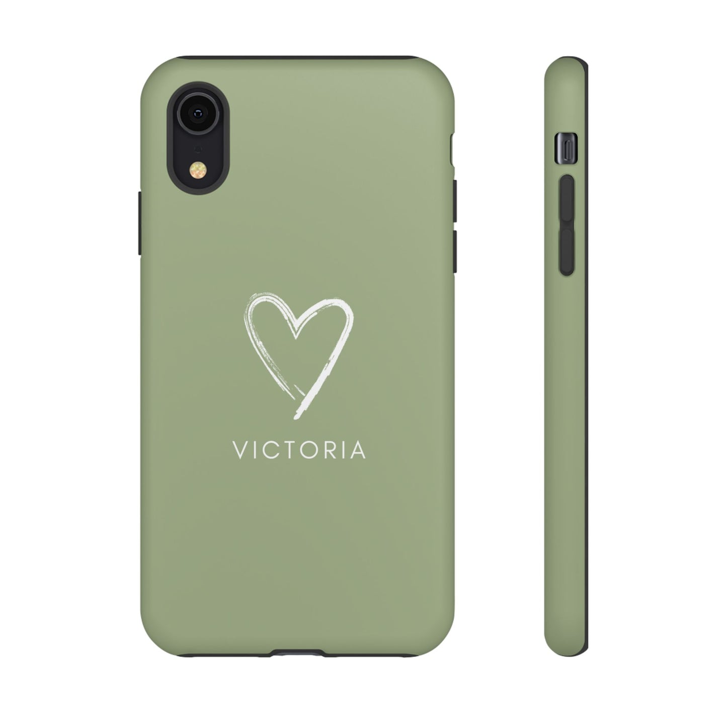 Green Heart Personalised Phone Case