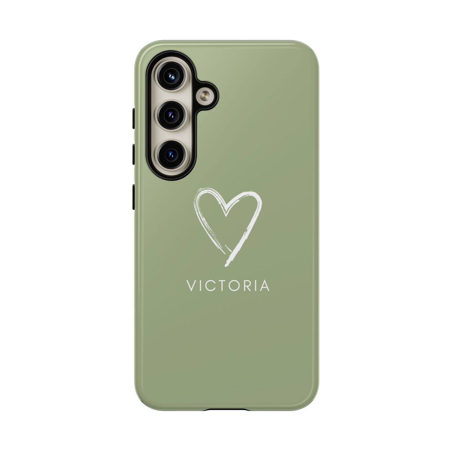 Green Heart Personalised Phone Case