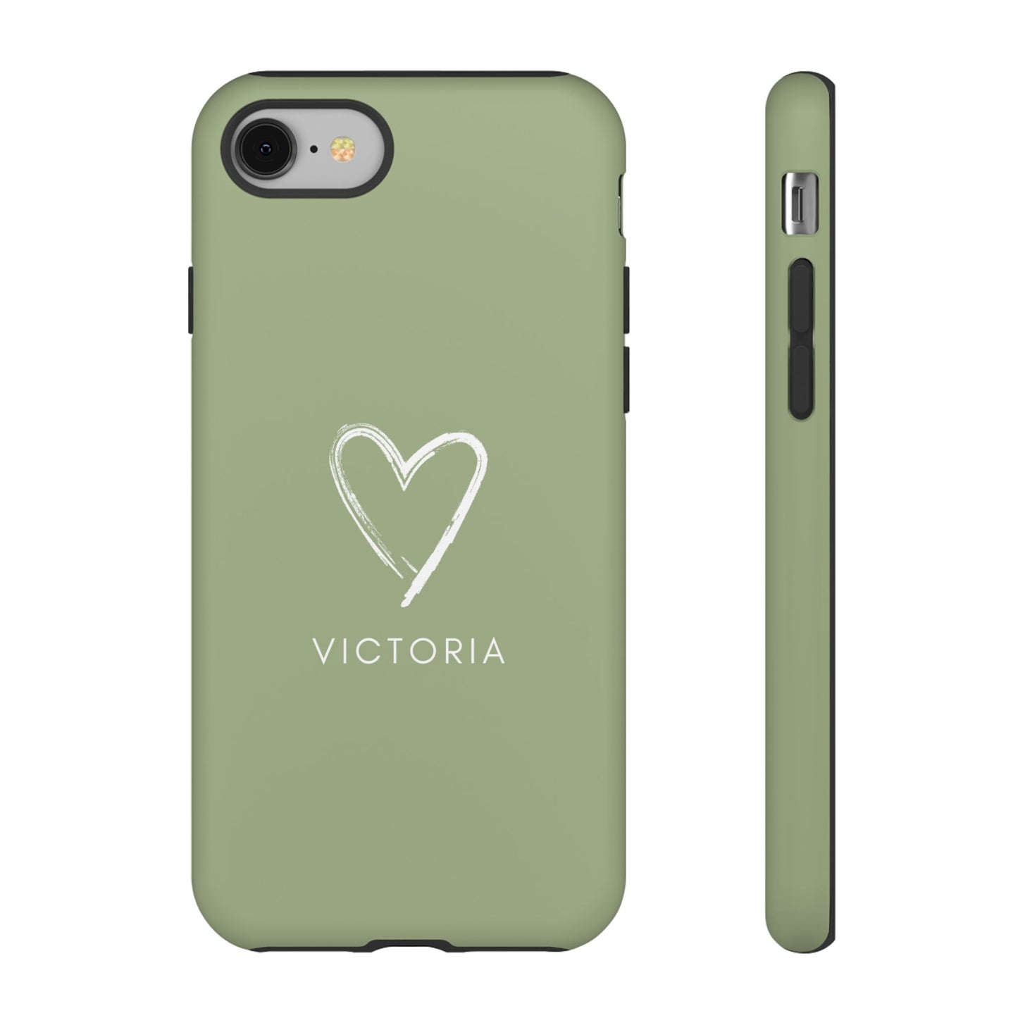 Green Heart Personalised Phone Case