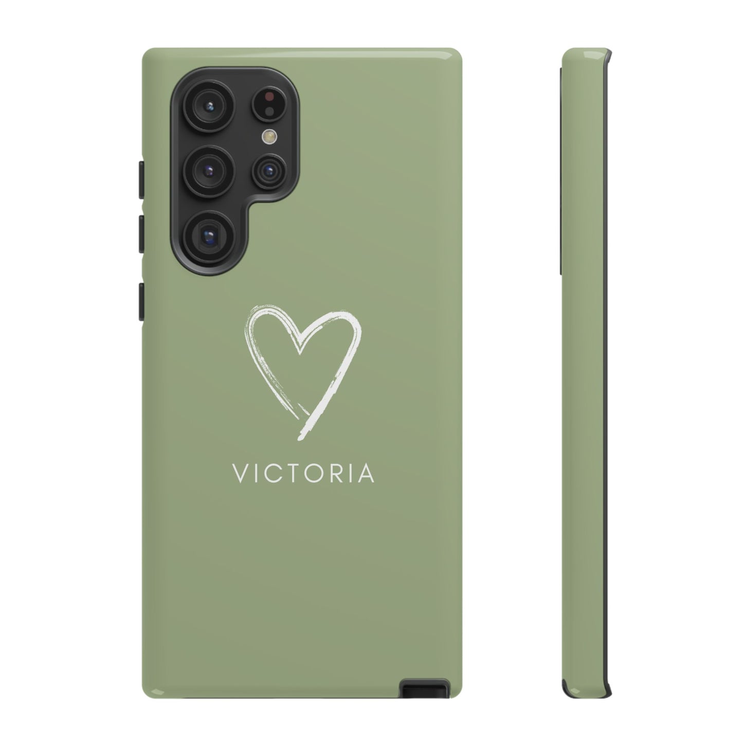Green Heart Personalised Phone Case