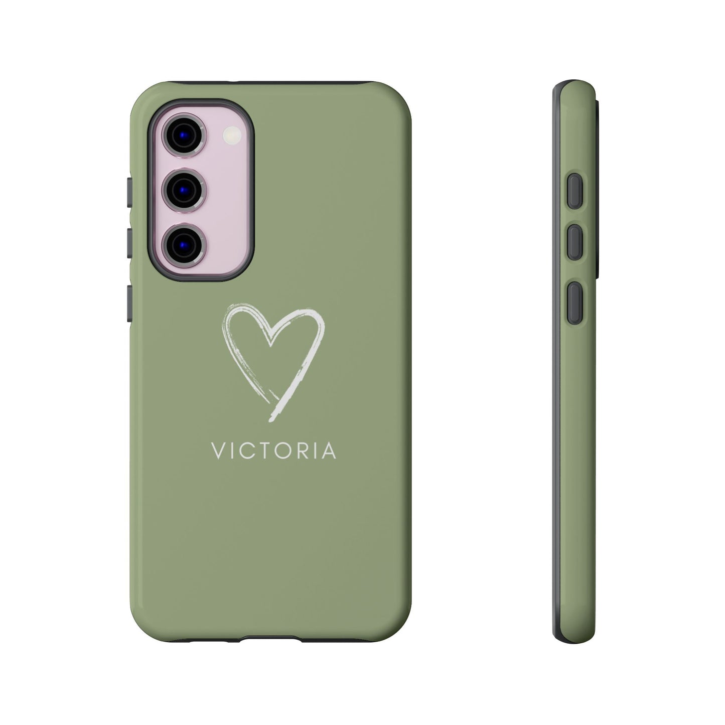 Green Heart Personalised Phone Case