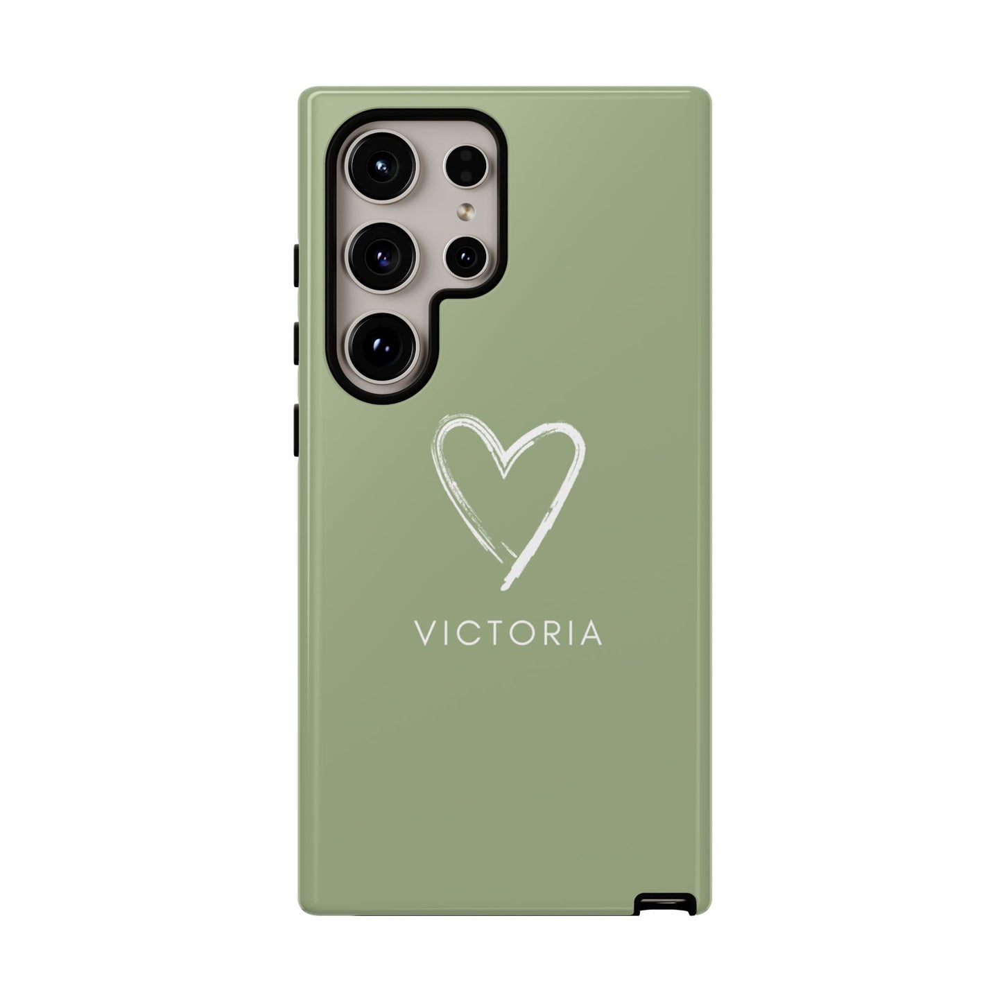 Green Heart Personalised Phone Case