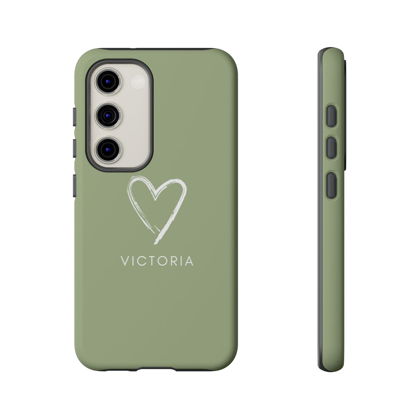 Green Heart Personalised Phone Case