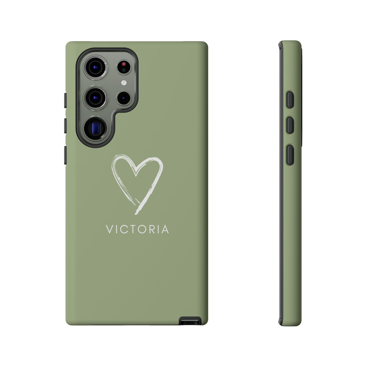 Green Heart Personalised Phone Case