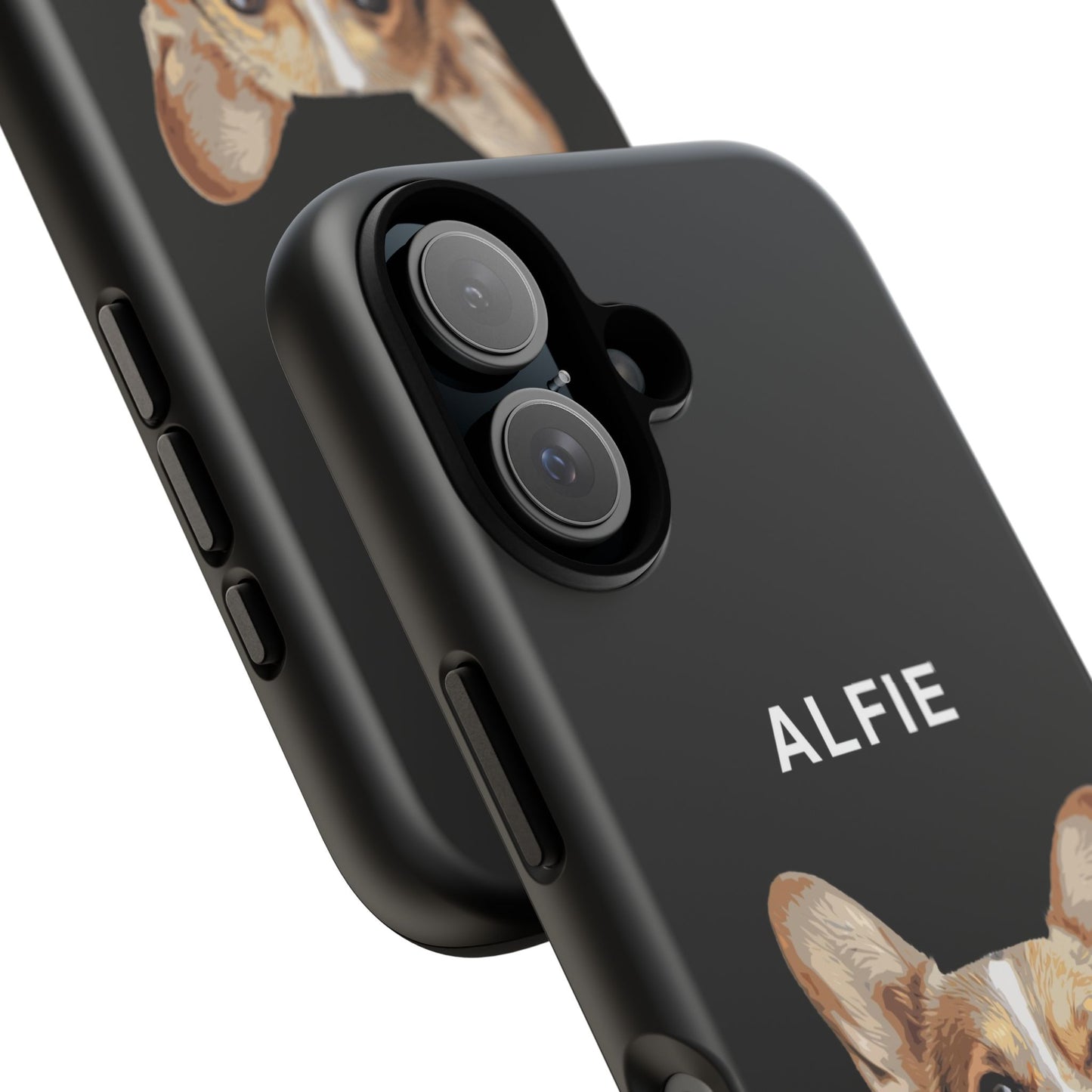 Black Cartoonerised Pet Phone Case