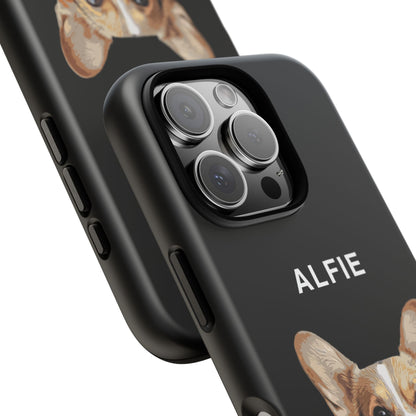 Black Cartoonerised Pet Phone Case