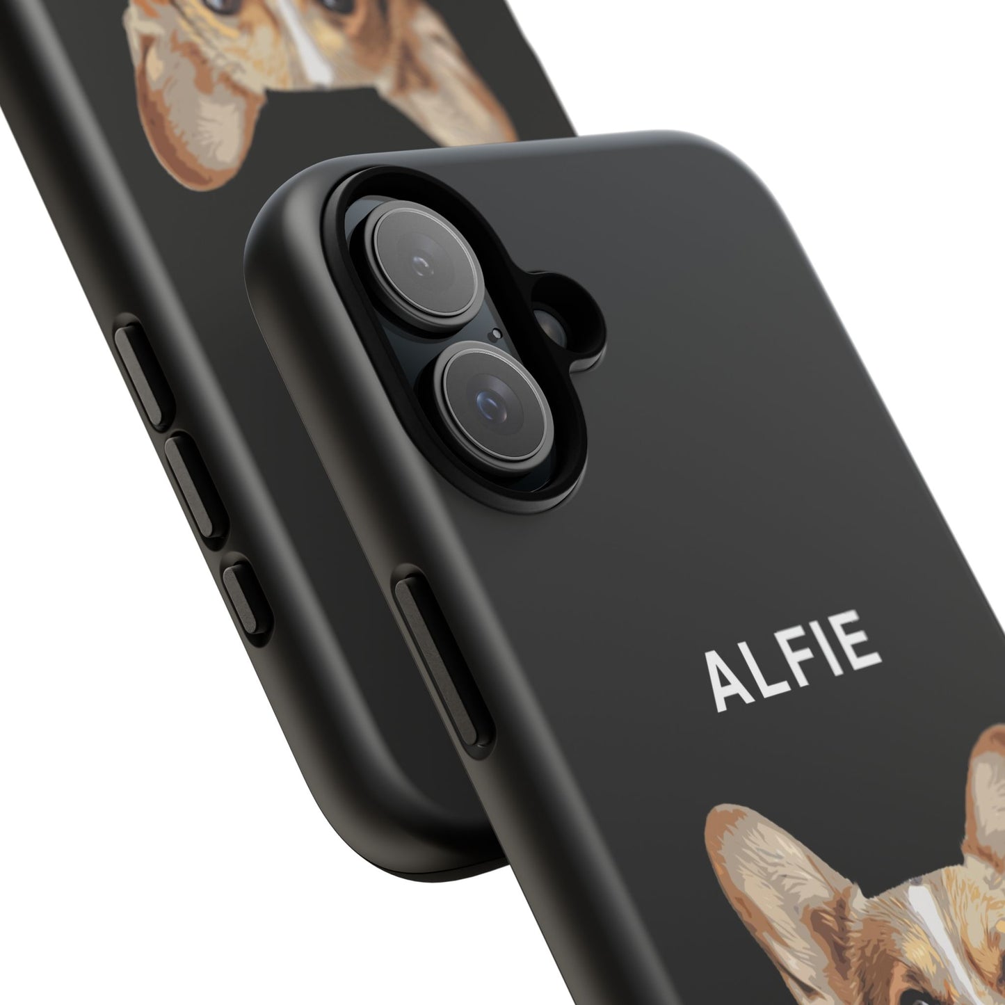 Black Cartoonerised Pet Phone Case