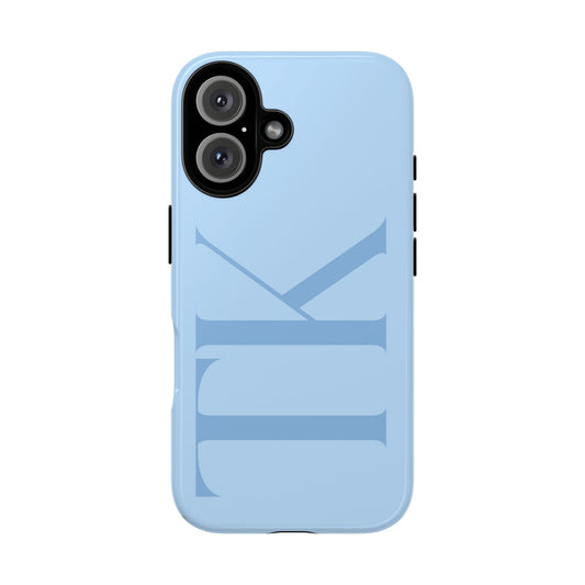Blue Custom Initials Phone Case