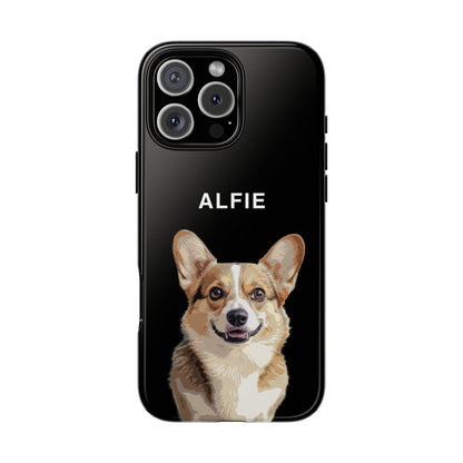 Black Cartoonerised Pet Phone Case