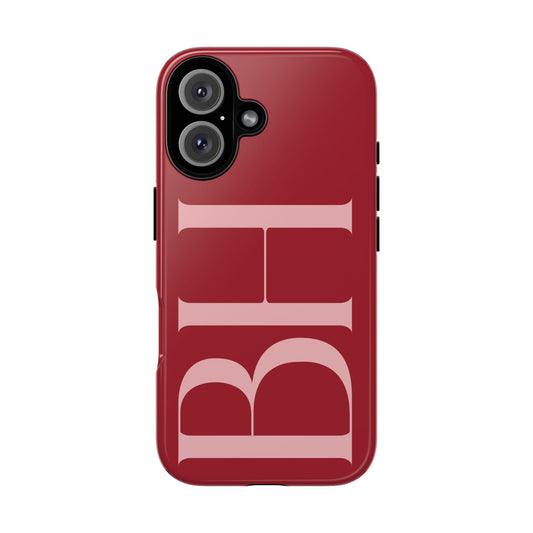 Red Custom Initials Phone Case