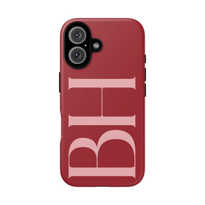 Red Custom Initials Phone Case