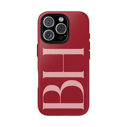 Red Custom Initials Phone Case