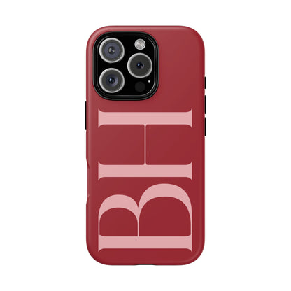 Red Custom Initials Phone Case