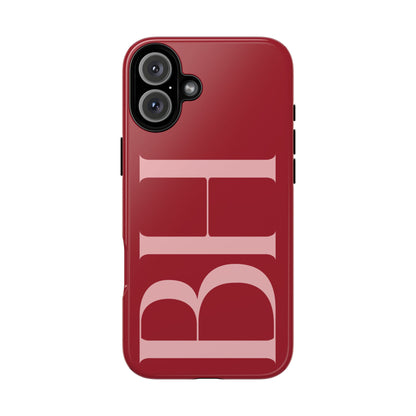 Red Custom Initials Phone Case