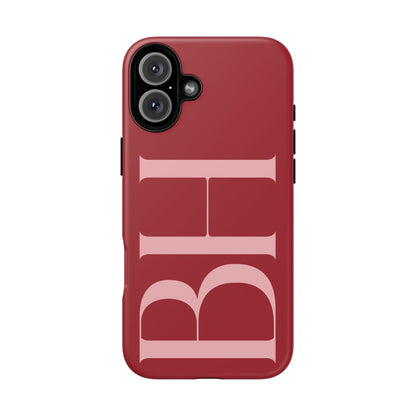 Red Custom Initials Phone Case