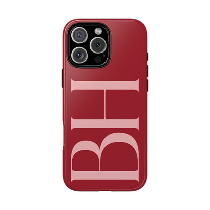 Red Custom Initials Phone Case