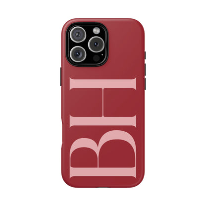 Red Custom Initials Phone Case