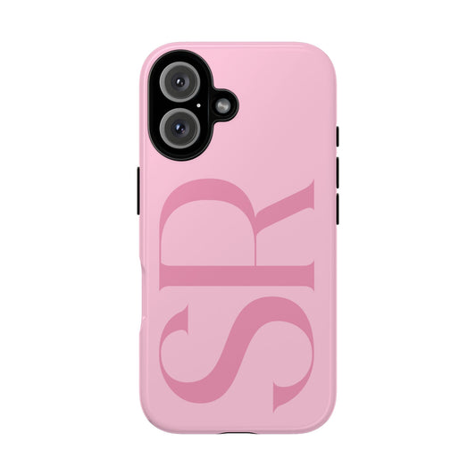 Pink Custom Initials Phone Case