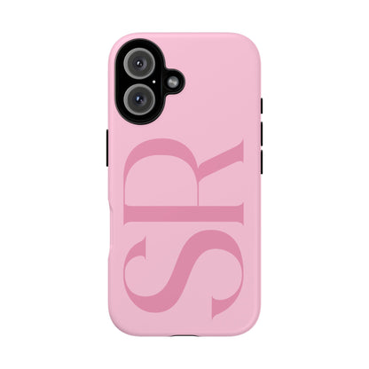 Pink Custom Initials Phone Case