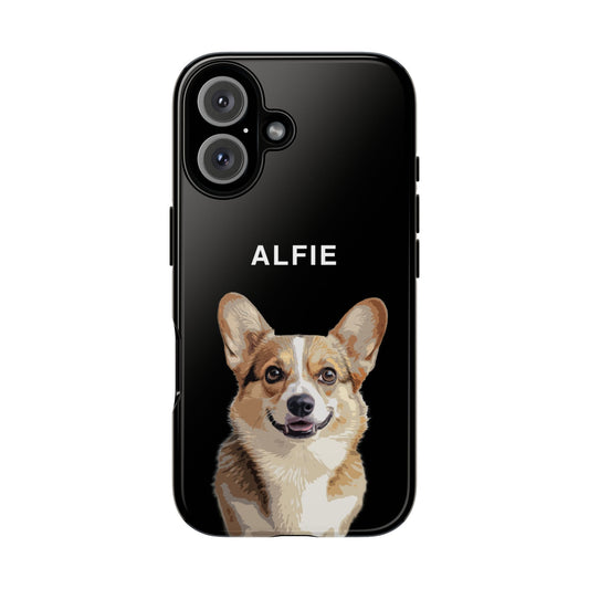 Black Cartoonerised Pet Phone Case