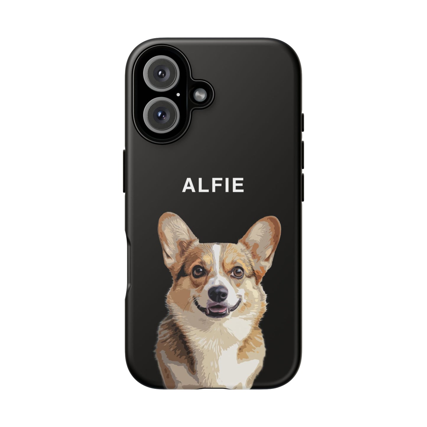 Black Cartoonerised Pet Phone Case